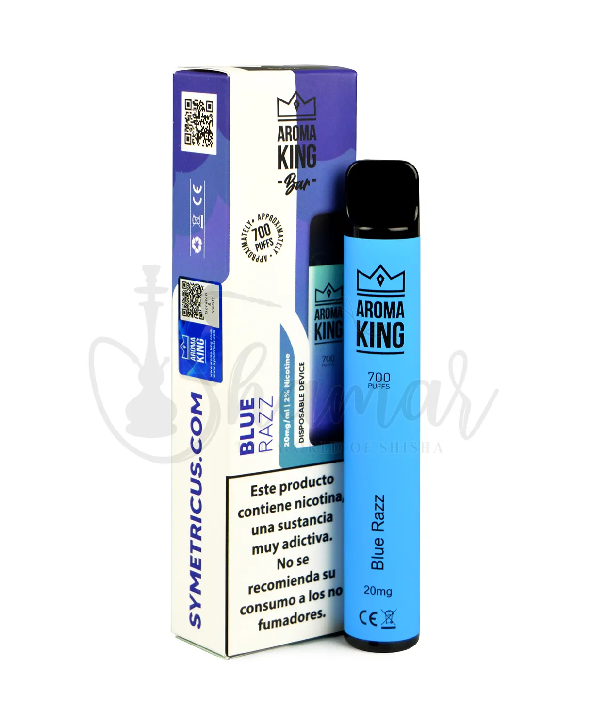 POD DESECHABLE AROMA KING BLUE RAZZ 700 PUFFS - Worldshishas B2B